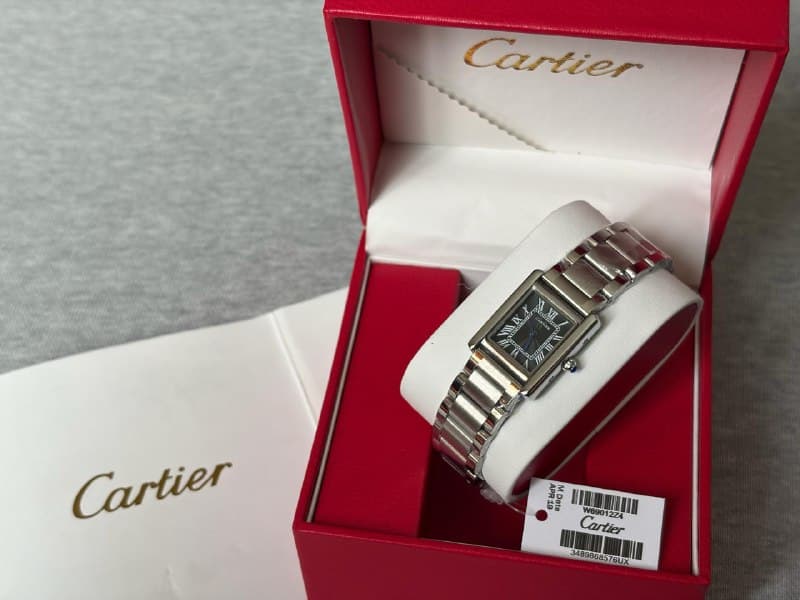 Cartier Tank Stainless Steel Small Black