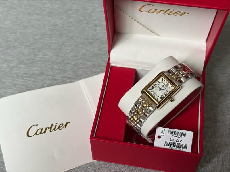 Cartier Tank Stainless Steel Small Dual Gold