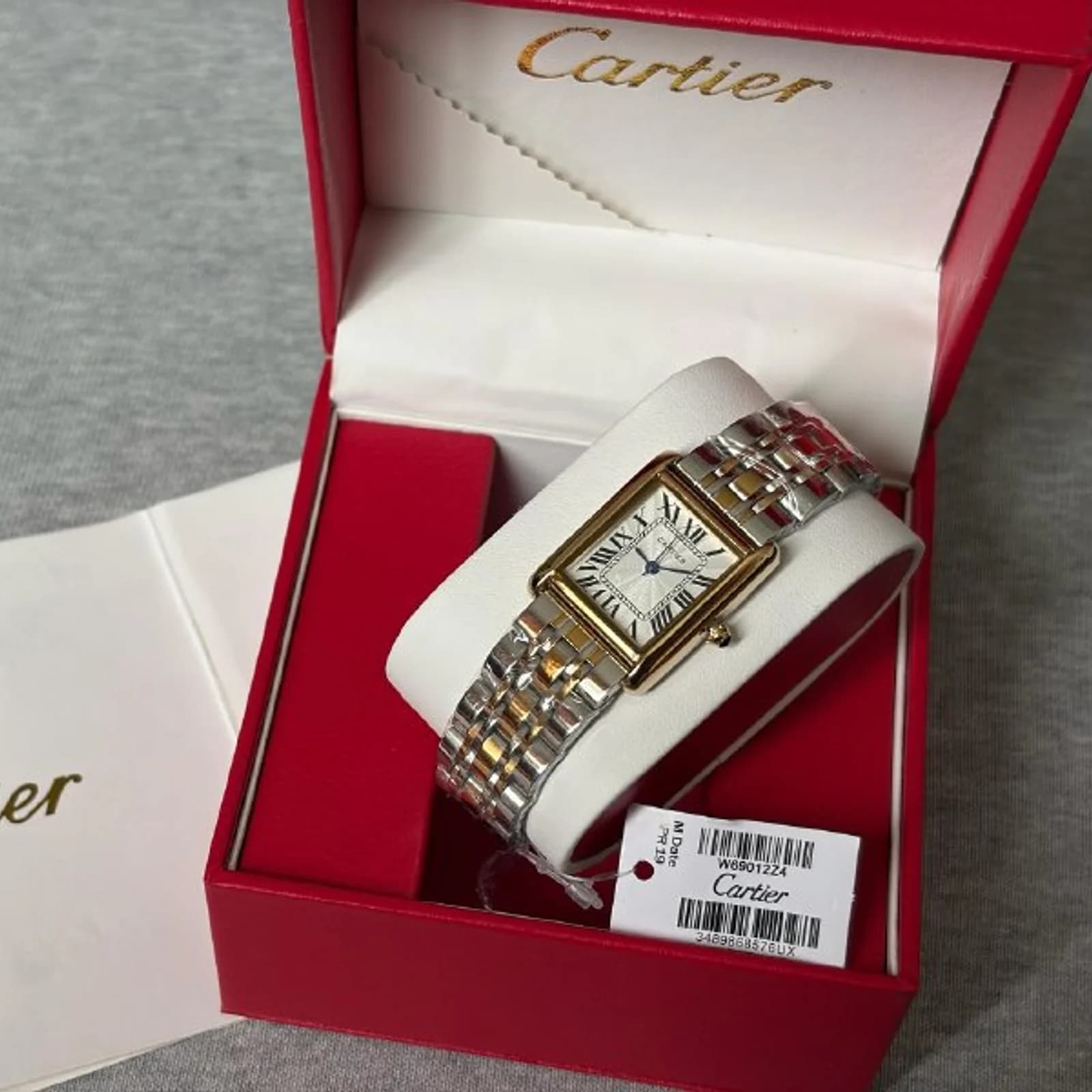 Cartier Tank Stainless Steel Small Dual Gold