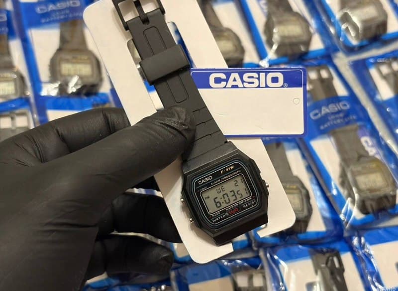 Casio Vintage с каучуковым ремешком (F91W)