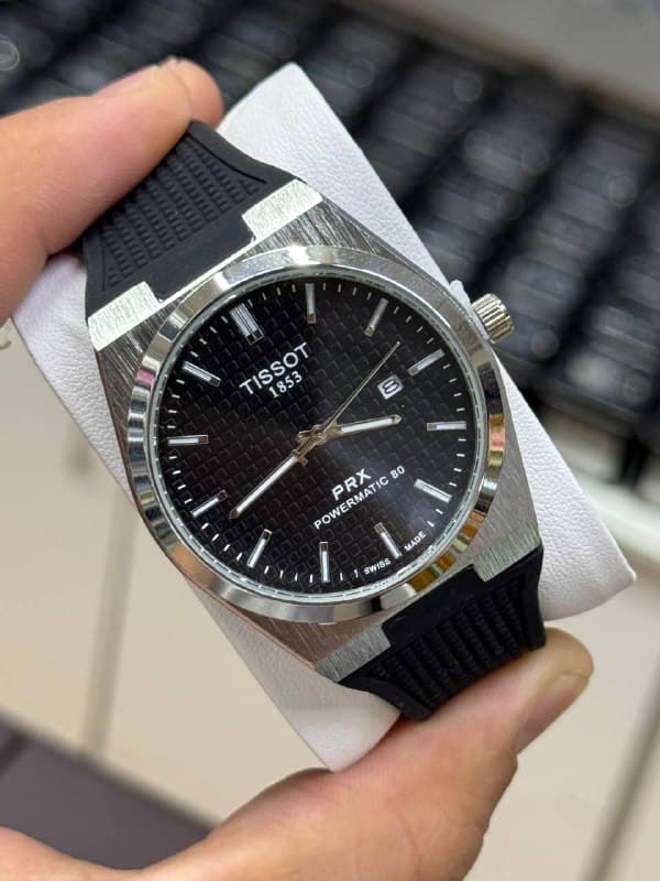 Tissot PRX Powermatic 80 на каучуковом спортивном ремешке